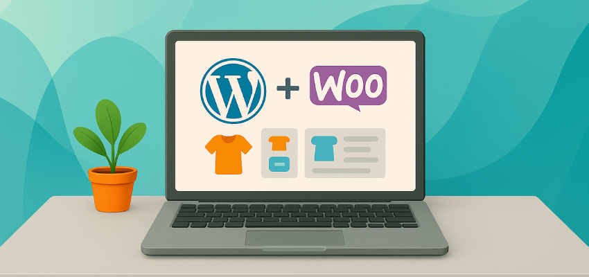 Interfaz de administración de WordPress con plugin WooCommerce activo